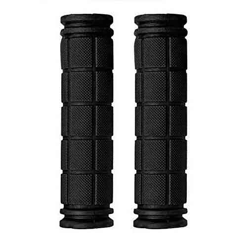 a pair of bicycle rubber handle grips