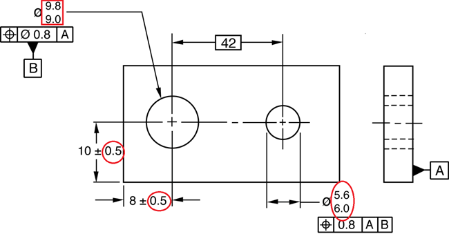 cnc machining drawing tolerances